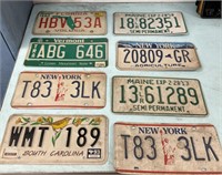 8 License plates