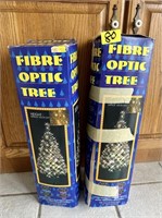 Two Fiber Optic Christmas Trees