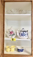 Cabinet Contents - Teapots & Misc Dishes