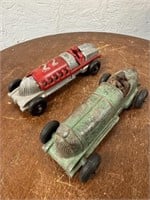 S/2 1940's Hubley Toy Race Cars