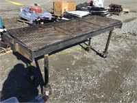 E2. 6’ charcoal grill on casters