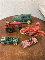 5 Vintage Plastic Auburn Children's Toys