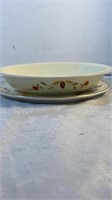 Hall Autumn Leaf Pie Dish and Plate