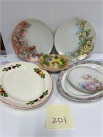Porcelain Hand Painted Floral Plates & Platters