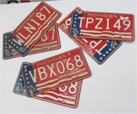 (3) Pair of Michigan License Plates.