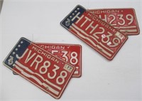 (2) Pair of Michigan License Plates.