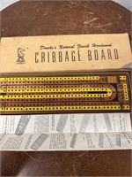 1957 Druke's Natural Finish Hardwood Cribbage