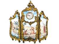 Antique Waltham CSK Signed Porcelain Panel Clock