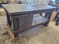 Workbench with 3 drawers 60"30"36"