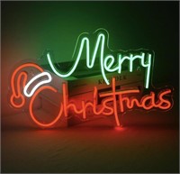 NEON MERRY CHRISTMAS SIGN WITH REMOTE