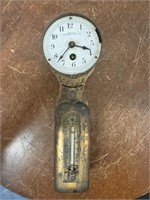 Antique Honeywell Brass Clock/Thermostat