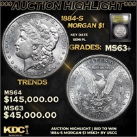 ***Auction Highlight*** 1884-s Morgan Dollar $1 Gr