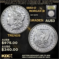 ***Auction Highlight*** 1894-o Morgan Dollar $1 Gr