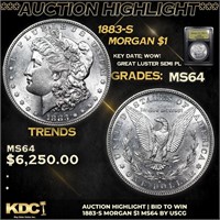 ***Auction Highlight*** 1883-s Morgan Dollar $1 Gr