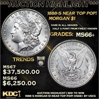 ***Auction Highlight*** 1888-s Morgan Dollar Near