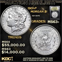 ***Auction Highlight*** 1901-p Morgan Dollar $1 Gr