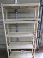 Plastic Shelf Unit-(5 shelves), light