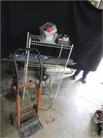 Hand Cart, Wire Shelf /misc contents