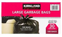 100-Pk Kirkland Signature Large Garbage Bags