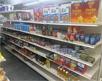 LOT OF FOOD - CANNED GOOD, CEREAL, CONDIMENTS ETC