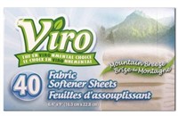 (4) 40-Pk Viro Fabric Softener Sheets - Mountain
