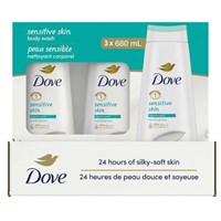 Dove Sensitive Skin Body Wash, 3 x 680 mL