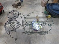 3 Plant Stands, Antique Brass Scale & Other MIsc