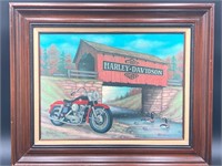 Signed M.Carroll 12x16” Harley Canvas Print
