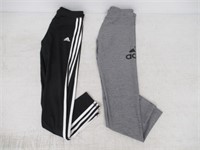 2-Pk Adidas Girl's XL Legging, Black and Grey