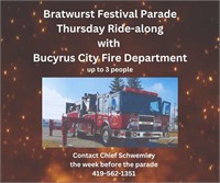 Bratwurst Festival Parade Ride Thursday