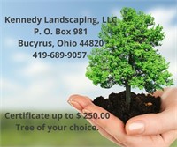 $250 Tree Certificate by Kennedy Landscape LLC
