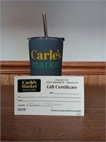 Carle's Tumbler & $50 Gift Certificate