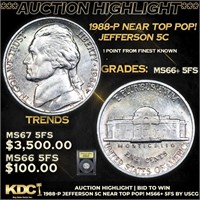 ***Auction Highlight*** 1988-p Jefferson Nickel Ne