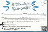 15 Minute Water Massage at B Well Aqua Massage