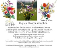 U-Pick Boquet Certificate for The Flower Girls