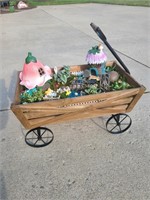 Fairy Garden Succulent Wagon