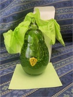 Tiffin Blown Glass Green Pear