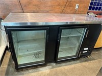 69” Glass Door Backbar Cooler