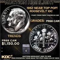 Proof ***Auction Highlight*** 1952 Roosevelt Dime