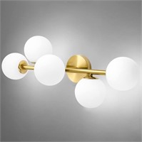5-Light Bathroom Vanity Lights  Brass Gold  G9 Bas