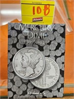 MERCURY DIME 1916-1945 COIN COLLECTOR BOOK,