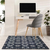 Venice Accent Mat, Navy/Grey Geometric