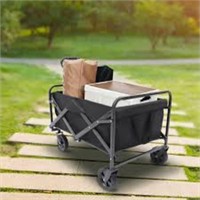 Miumaeov Folding Wagon Cart 5 inch Rubber Wheels C