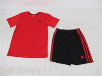 2-Pc Adidas Boy's 7 Set, T-shirt and Short, Black