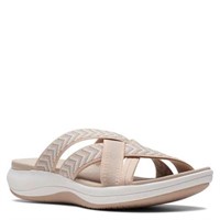 Clarks Women's 10 Mira Grove Strappy Sandal, Sand