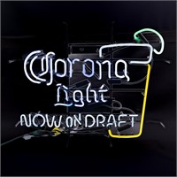 Corona "Now on Draft" Neon Sign