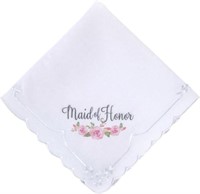 (8) Lillian Rose Watercolor Hankies, Maid of