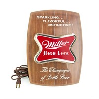 "Miller High Life" Light up beer sign