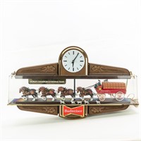 Budweiser Clydesdale Team Clock Beer Sign