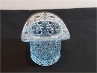 Fenton Dot And Daisy Sapphire Blue Glass Top-hat